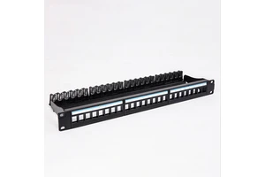 24port UTP Blank Patch Panel 1U Modular Distribution Frame with Back Bar Unshielded Empty Frame Patch Panel 1 Unit