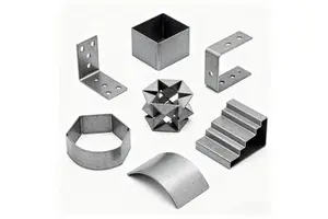 Custom OEM Industrial Stainless Steel U-Shaped Wall Mount Support Brackets Powder Coated Bending Sheet Metal Fabrication Rapid