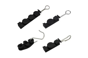 S Type Plastic Metric Transmission Line Fitting Tension Clamp For Fiber Optic Drop Wire 2*5mm