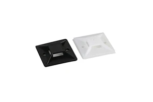 Black White Adhesive Type Zip Tie Mount Cable Tie Mounts