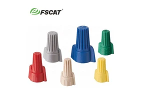 FSCAT 100pcs Electrical Wire Twist Wing Nut Connectors, Ce Certified Screw Cap Wire Connector Kit for Easy Wiring