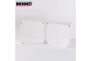 Durable Dekko White Black 160x160x50mm PVC Junction Box Knockouts Waterproof Cable Management Enclosure Conduits Fittings