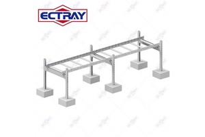 ECTRAY High Quality Cable Management Tray Steel Cable Tray Ladder Type OEM ODM Wire Galvanized Cable Tray