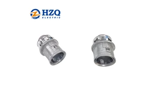 Metal Clad Cable Connectors,3/8" Snap in Conduit Connector,Zinc Electrical Conduit Connector for Steel and Aluminum Cable