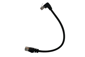 High Performance Right Angle RJ45 Ethernet Patch Cable for Space Saving Network and LAN Custom Cable Assembly