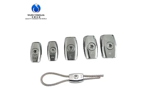 SS316 Cable Clip Oval 3mm Stainless Steel Fence Accessory, with Electro-polishing Process Oval Steel Wire Rope Clip Connector