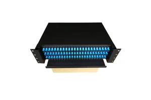 OEM LOGO Drawer Type Patch Panel 2u 48/72 Ports Drawing Optical Fiber Patch Panel with 48xSC duplex