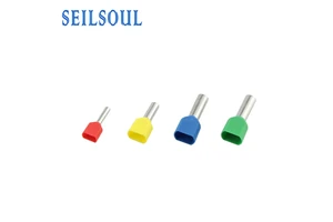 Double Wire Tubular Cold-Pressed Insulated Copper Terminal Cable End Caps-Low/High Voltage Waterproof