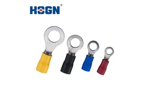 HOGN Automotive Brass Pre-Insulated Ring Terminals Cable End Caps Brass Plated 230V Connector China Zhejiang