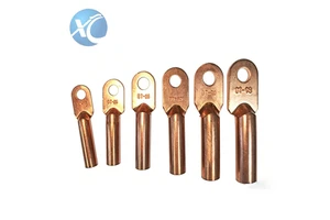 DT Copper Cable Lug Single Hole Crimp Terminal Electrical Wire Connector for Power Cables