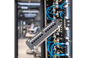 ZHEFAN High Quality 8p8c Lan Patch Panel 12 Port 19inch 1u Cat6 Rj45 Unshielded Patch Panel Rack Mounted With Back Bar
