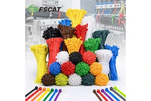 Color Nylon 66 3.6x250mm 10 Inch Custom Label Zip Cable Tie for Importers and Wholesalers Cable Ties