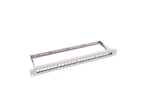 19" 1U 24 Port UTP Cat6a Blank Patch Panel