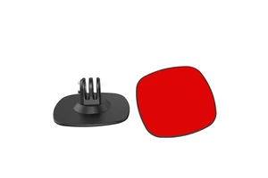 Curved Adhesive Mount Helmet Base Flexible Sticky Mount Bracket for GoPro Hero 14 Insta360 DJI Action 6 Motorcycle Camera Holder