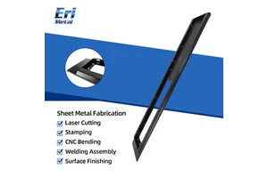 OEM Custom Black Powder Coated Steel Open Frame Mounting Bracket With Welding Studs