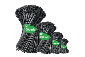 380mm 200mm 250mm 300mm 350mm 400mm OEM Factory Nylon66 Pa66 Zip Plastic Cable Tie Nylon Cable Tie
