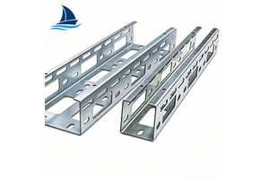 Perforated Cable Tray Galvanized Steel Floor Cable Tray for Warehouse Cable Organization