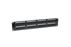 48 Port 2U Patch Panel CAT6 UTP FTP Cable Panel Keystone Use for 19inch Server Racks