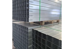 Custom OEM Galvanized/Powder Coated Steel Solid Bottom Cable Tray for Industrial Cable Cabling with Connectors