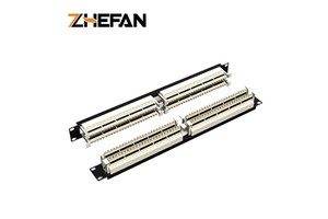ZHEFAN 1u 19" Rack Mounted 110 Wiring Block 100 Pairs Voice Telephone Patch Panel 110 Cross Connect Patch Panel