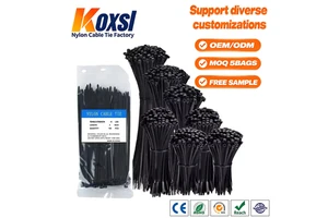 100Pcs Nylon Cable Ties With Cable Mounts Self-locking Zip Ties Assorted Sizes 4/6/8/10/12 Inch Perfect for Garden Office Garage