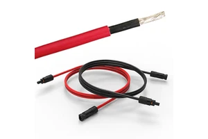 Solar Panel Cable PV Connector Wire 2.5mm2 4mm2 6mm2 With Connector Black 10 AWG Solar Extension Cable