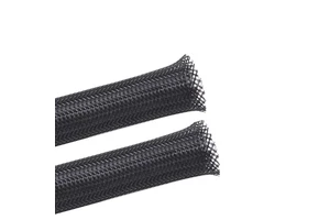 JIAF PET Braided Expandable Conduit Cable Management Sleeve Flexible Protector Nylon 2mm 100mm Black Customizable