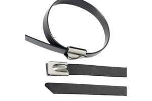 PVC Plastic Coated 5.6mm&9mm Stainless Steel Cable Tie Self Locking Type
