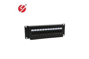 LIYUAN 12-Port Krone & 110 Daul LDC Wall-Mounted UTP Patch Panel Cat6 Networking LY-PP6-37 Series