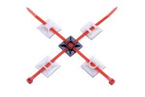Nylon Adhesive Zip Cable Tie Holder with Wall Anchor Clip Clamp Mount Wiring Accessories Block Mount