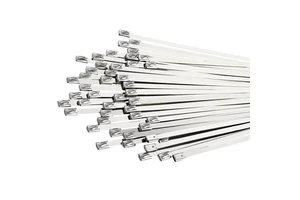4.6x300mm Self-Locking Stainless Steel 304 High Temp Resistant Cable Ties for Electrical Industrial Use Bundle Cables