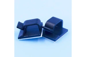 Black Plastic Nylon Self-Adhesive Cable Clamp Wire Clip