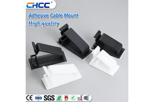CHCC FC-2 Model Adhesive Cable Mount Flat Tie Mount Nylon Cable Tie Holder Wire Clip 3M Adhesive Base