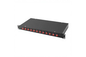 XINHAOZE 12 Port FC Singlemode Optical Patch Panel 1U 19 Inch Heavy Duty Steel Fiber Distribution Box for Industrial Control