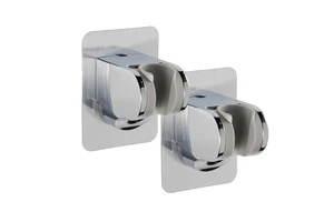 Strong Adhesive Waterproof ABS Plastic Chrome Finish Adjustable Handheld Shower Head Holder Wall Mount Shower Bracket Bathroom