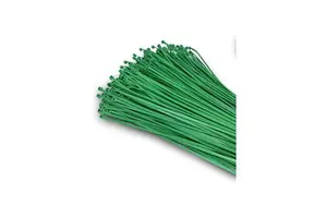 Plastic Wire Rope Clip Nylon66 Green Velcro Clamp (5x450) 500 Pcs Ata Home