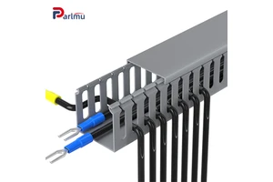 Customized PVC Cable Tray Electric Duct Insulation Protection Fireproof Slotted Design Waterproof Cable Channel