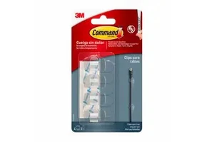 Command™ Xsmall Clear Round Cable Clips 17017CLR with Plastic Nylon Steel Materials