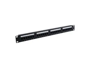 LIYUAN LY-PP5-07/LY-PP6-07 19"1U UTP Cat5e Steel Patch Panel with Krone&110 DUAL IDC and 24/48 Ports for Networking Applications