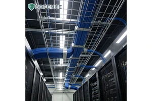 BenDin Custom Fabrication Wire Mesh Cable Tray Galvanized With Connect Clamps Printing Factory Workshop Equipment Cable Layout