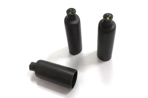 Mini-Type Low Voltage Cable End Caps Transparent/Black Heat Shrinkable 3:1 Shrink Ratio Inner Wall Adhesive Sealing Waterproof
