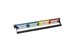 RJ45 Connector Cat6 UTP Metal Patch Panel 1U 19inch 24ports Modular Cabling Patch Panel