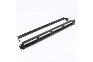 IDEX Cat5e Patch Panel UTP 1U 24 Ports with Cable Management
