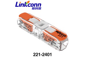 4 mm Cable Connector Push-in Wire Terminal Connector 1-in 1-out Quick Connect Electrical Connector Accessories Wagos 221-2401
