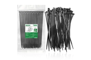 IGOTO Supplier UL Certification Black Nylon 66 Material Self-locking Plastic Cable Zip Strap Wraps Cable Ties