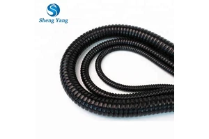 JAR Plastic Coated Metal Flexible Hose Cable Conduit Metal Hose Bellows Black Flexible Metal Tubing Electrical Conduits Fittings