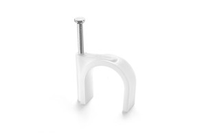 10mm PE Material Rectangular Plastic Cable Staple Clips Cable Wire Clips