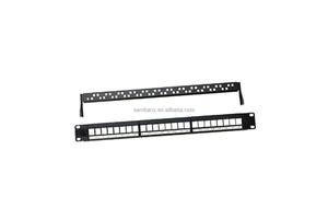 24 Port Blank Patch Panel Empty Patch Panel with Back bar