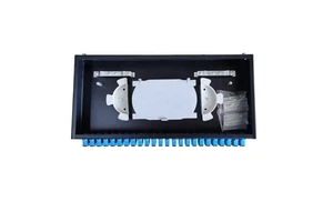 482*200*45mm with SC Duplex Adapters 1U 24 Port 48 Core Rack Type Optical Patch Panel