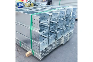 Hot-Dip Galvanized Ventilated/Perforated Trough Cable Tray with 100kg Load Capacity for Cable Laying-Lihongsheng Brand